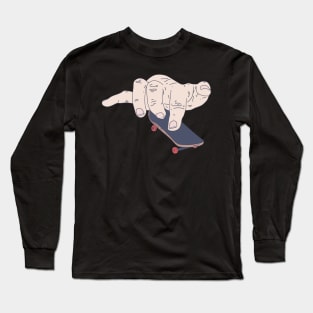 Fingerboarding - Hand Skating Tricks - Fingerboard Long Sleeve T-Shirt